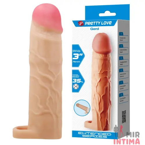 Насадка удлинняющая с кольцом PRETTY LOVE Gerd , 19,5х4см Насадка удлинняющая с кольцом PRETTY LOVE Gerd , 19,5х4см