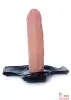 Реалистичный фаллопротез Hollow Strap-on - CyberSkin - 4