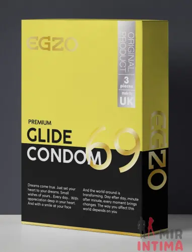 Презервативы в обильной смазке EGZO "Glide" №3 Презервативы в обильной смазке EGZO "Glide" №3