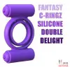 Эрекционное виброкольцо Pipedream Fan+asy Double Delight C-Ringz Silicone - 1