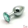 Анальная пробка с камнем под Swarovski, 8,5X3 см - 5