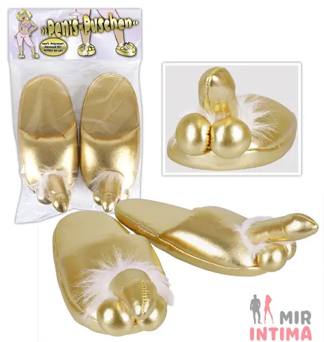 Тапочки PENIS SLIPPERS GOLD
