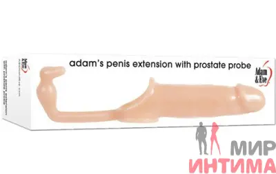 Насадка на пенис с анальным стимулятором Adam S Penis Extension W Anal Leash, 15х5 см - 3