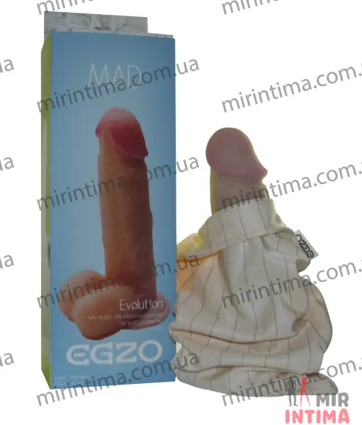 Фаллоимитатор с мошонкой EGZO, 19х4,5 см - 3