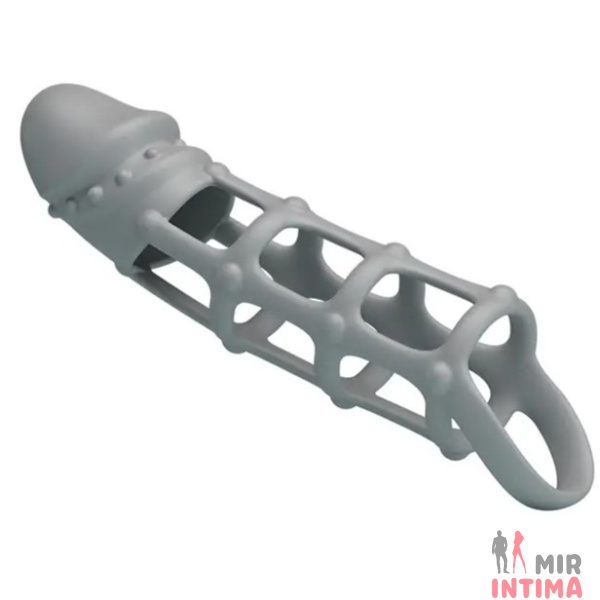 Насадка ажурная Penis Sleeve With Ball Strap - 4 Насадка ажурная Penis Sleeve With Ball Strap - 4