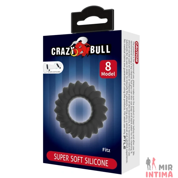 Эрекционное кольцо Crazy Bull №8 - FITZ super soft silicone - 6