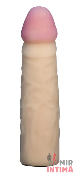 Насадка для страпона телесная EGZO Ciberskin, 18x4,2 см, киберкожа - 2