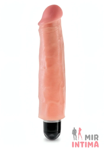 Реалистичный-женский-вибратор-Вибромассажер King Cock 7 Vibr Stiffy Flesh, 21,6х5 см