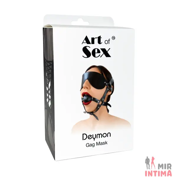 Кляп-маска Art of Sex - Deymon, экокожа - 3