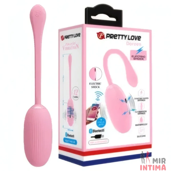 Виброяйцо с электростимуляцией Pretty Love - Doreen, управляемое смартфоном - 1