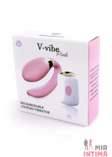 Роскошный стимулятор для пар V-Vibe Pink с ДУ - 8
