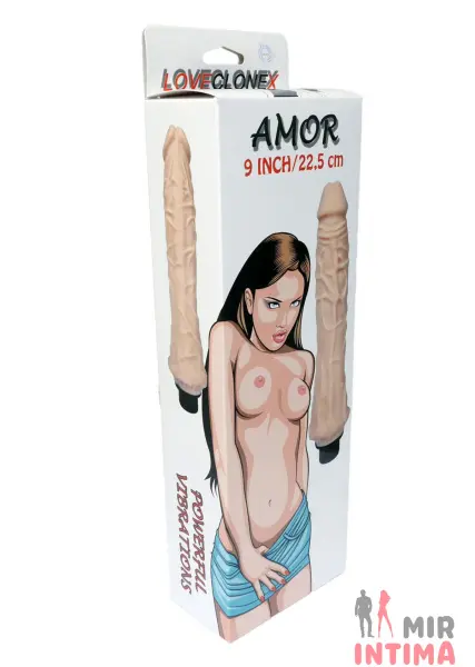 Реалистичный-женский-вибратор-Вибратор AMOR-LOVECLONEX 9", 25,5х4см - 3