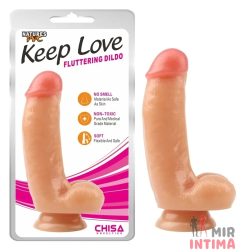 Яркий фаллоимитатор Keep Love - Флаттеринг Дилдо Яркий фаллоимитатор Keep Love - Флаттеринг Дилдо