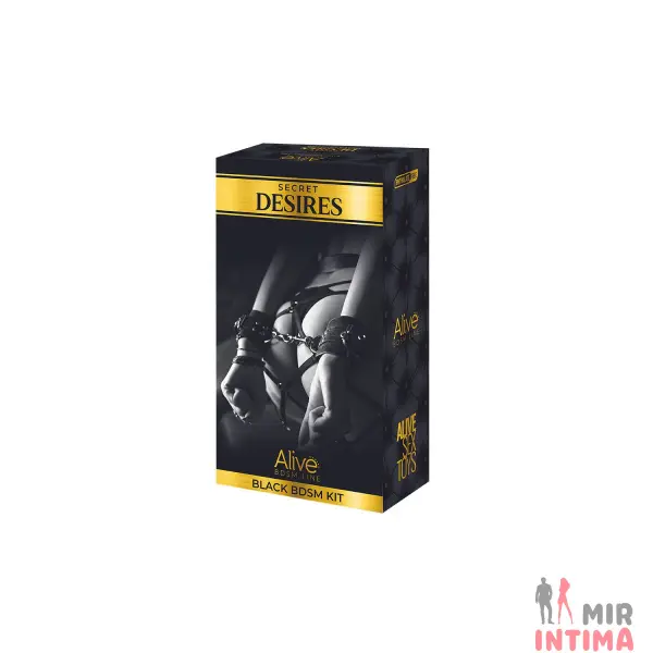 Набор БДСМ аксессуаров Alive Secret Desires Black Kit, 8 предметов - 8 Набор БДСМ аксессуаров Alive Secret Desires Black Kit, 8 предметов - 8