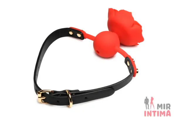 Силиконовый кляп с розой Master Series: Blossom Silicone Rose Gag - 5 Силиконовый кляп с розой Master Series: Blossom Silicone Rose Gag - 5