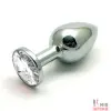 Анальная пробка с камнем под Swarovski, 8,5X3 см - 7