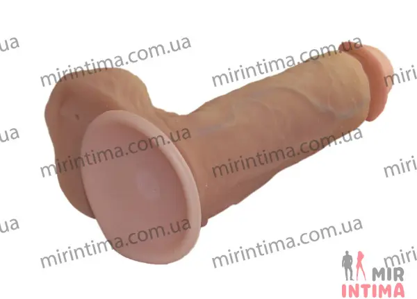 Фаллоимитатор с мошонкой EGZO, 19х4,5 см - 1
