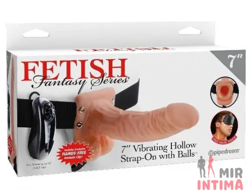 Полый страпон Hollow Fetish Fantasy Series 7 с вибрацией , 180 х 43 mm Полый страпон Hollow Fetish Fantasy Series 7 с вибрацией , 180 х 43 mm
