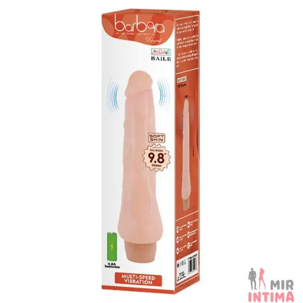 MIBW-001072R-Реалистичный-женский-вибратор - 1 Реалистичный-женский-вибратор-Вибратор реалистик BARBARA 9.8'' Dryad, 25х4см - 1