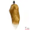 Силиконовая пробка с натуральным мехом Red Fox Art of Sex, M - 3 Силиконовая пробка с натуральным мехом Red Fox Art of Sex, M - 3