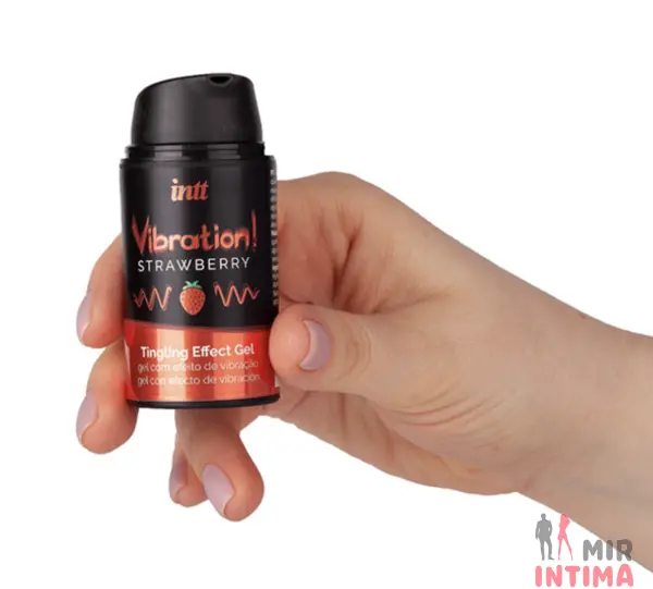 Intt Vibration Strawberry - жидкий вибратор, клубничный, 15 мл - 5 Intt Vibration Strawberry - жидкий вибратор, клубничный, 15 мл - 5