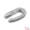 Двойной фаллос Dixie Normous Silver, 17х3см - 1