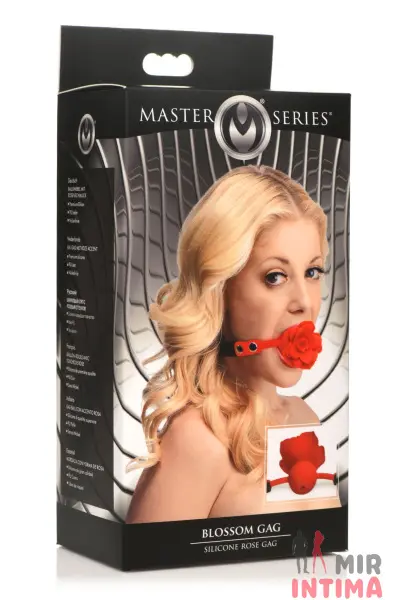 Силиконовый кляп с розой Master Series: Blossom Silicone Rose Gag - 9 Силиконовый кляп с розой Master Series: Blossom Silicone Rose Gag - 9