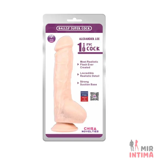 Реалистичный дилдо Alexander Lee 10", 25,5х5 см - 1 Реалистичный дилдо Alexander Lee 10", 25,5х5 см - 1
