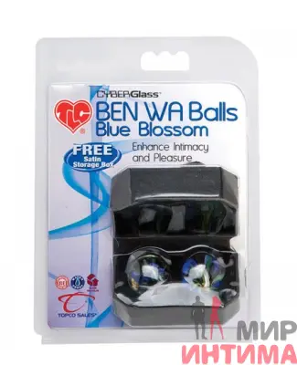 Вагінальні кульки зі скла TLC CyberGlass Ben Wa Balls