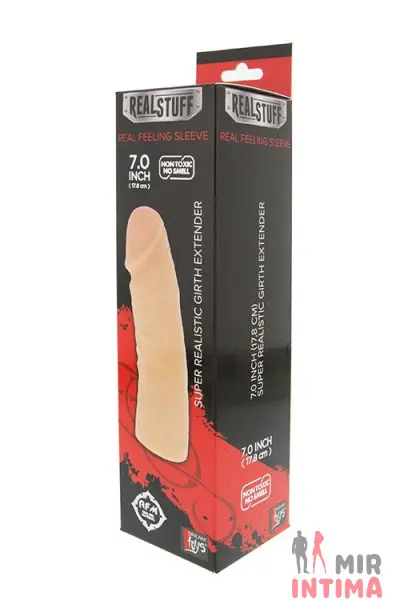 Удлиняющая насадка-презерватив REALSTUFF GIRTH EXTENDER SLEEVE - 2 Удлиняющая насадка-презерватив REALSTUFF GIRTH EXTENDER SLEEVE - 2