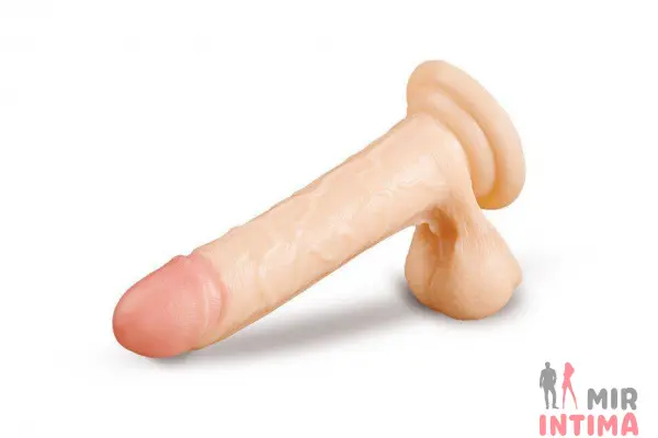 Фаллоимитатор с мошонкой от Brazzers, 16х4 см - 2