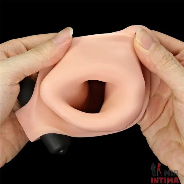 Насадка с вибропулей и эрекционным кольцом от LoveToy 19х4 - 12 Насадка с вибропулей и эрекционным кольцом от LoveToy 19х4 - 12