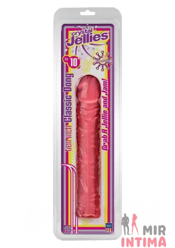 Фаллоимитатор классический Classic Dong Doc Johnson Crystal Jellies, 25 х 4 см Фаллоимитатор классический Classic Dong Doc Johnson Crystal Jellies, 25 х 4 см