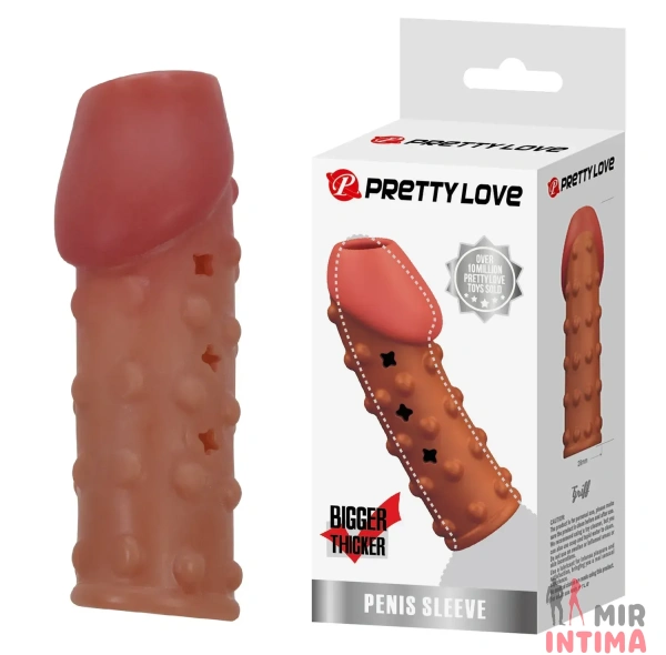 Насадка PRETTY LOVE Penis Sleeve, TPR, 9,8см - 4 Насадка PRETTY LOVE Penis Sleeve, TPR, 9,8см - 4