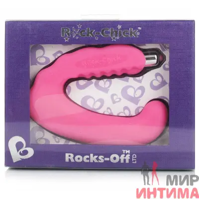 Женский-вибратор-точки-G-Вибратор Rocks-Off Rock Chick, силиконовый, 13X2,5 см - 2