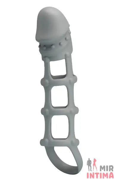 Насадка ажурная Penis Sleeve With Ball Strap - 3 Насадка ажурная Penis Sleeve With Ball Strap - 3