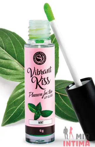 LIP GLOSS VIBRANT KISS MINT - блеск для губ с виброэффектом (мята), 6 г. LIP GLOSS VIBRANT KISS MINT - блеск для губ с виброэффектом (мята), 6 г.