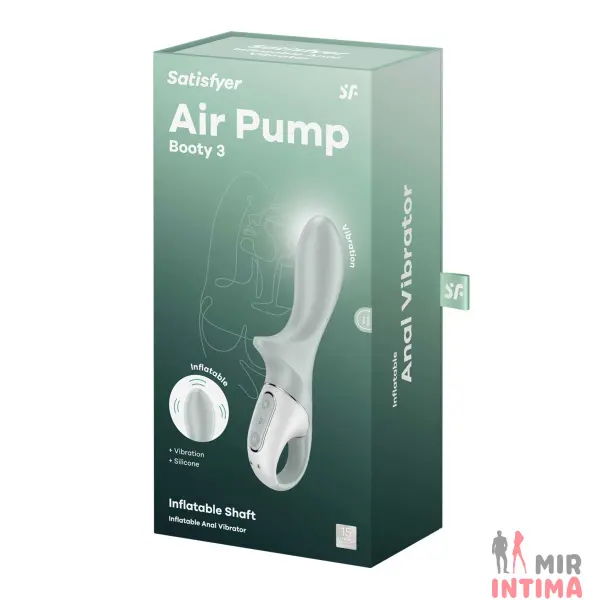 Анальный-женский-вибратор-Анальный вибратор Satisfyer Air Pump Booty 3 надувной - 1
