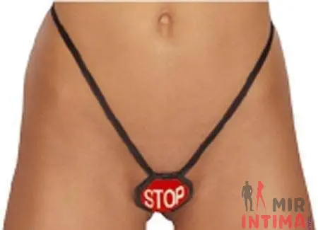 Трусики-стринги со знаком STOP Трусики-стринги со знаком STOP