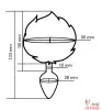 Анальная пробка с хвостом EGZO Bunny Tail Silver Plug, размер S - 1