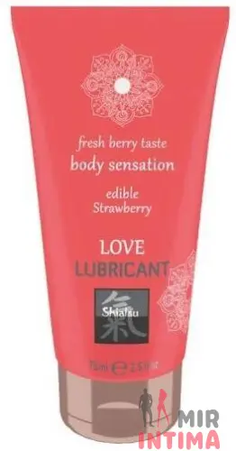 Оральный лубрикант SHIATSU Love "Strawberry", 75 мл Оральный лубрикант SHIATSU Love "Strawberry", 75 мл