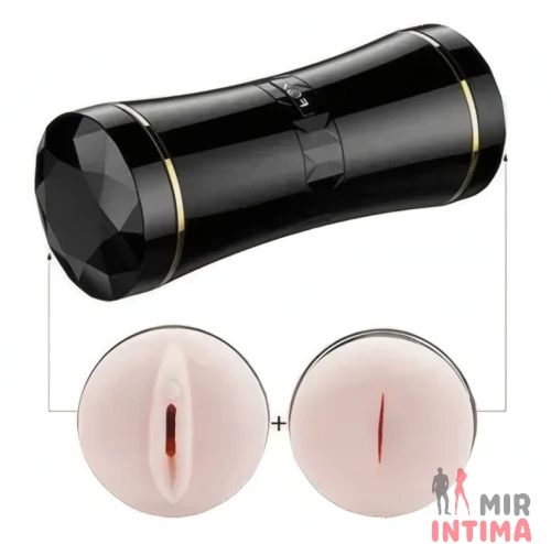 Мастурбатор с двумя входами FOX Masturbation Cup - Double Ends black