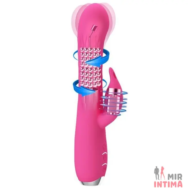 EGZBI-014692-Гелевый-и-силиконовый-женский-вибратор - 1 Гелевый-и-силиконовый-женский-вибратор-Вибратор со стимулятором клитора и ротацией Molly - 1