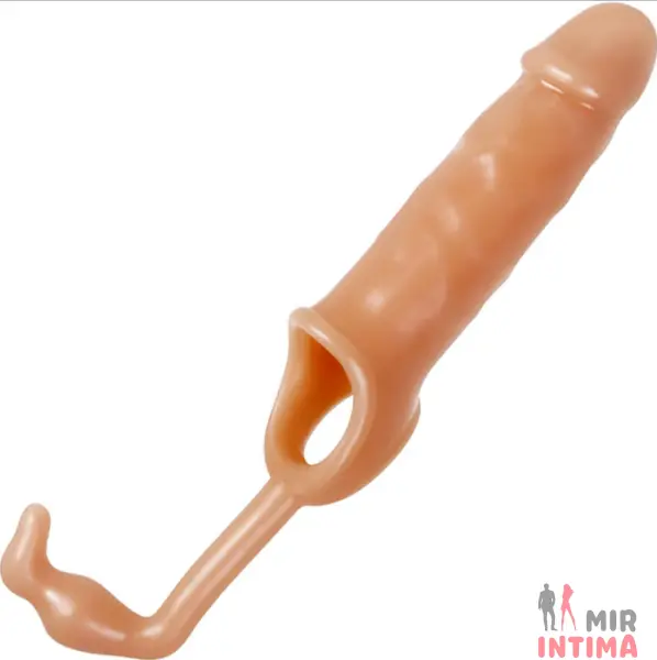 Насадка на пенис с анальным стимулятором Adam S Penis Extension W Anal Leash, 15х5 см - 1 Насадка на пенис с анальным стимулятором Adam S Penis Extension W Anal Leash, 15х5 см - 1