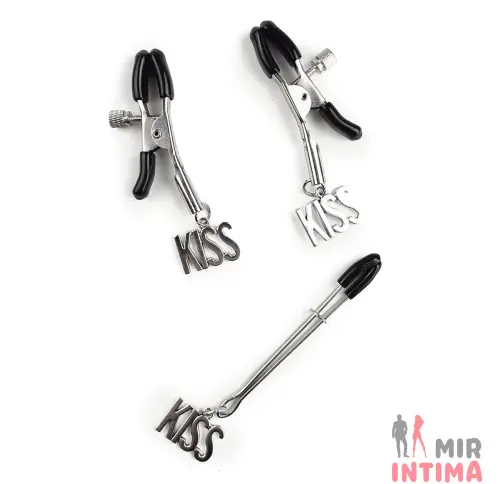 Зажимы для сосков и клитора Art of Sex - Nipple and clit clamps KISS
