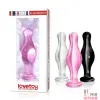 Стеклянная анальная пробка Glass Romance Pink 11,3х3,7 см - 3