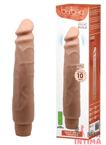 Реалистичный-женский-вибратор-Вибратор реалистик BARBARA BOB DILDO, 25,5х4,9 см