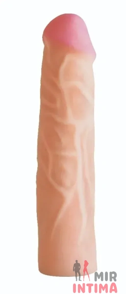 Насадка для страпона телесная EGZO Ciberskin, 21x4,7 см - 1