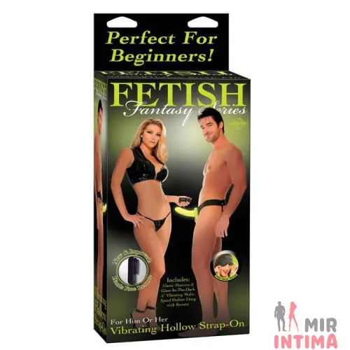 Фаллопротез с вибрацией Vibrating Hollow, светящийся, 16X4 см Фаллопротез с вибрацией Vibrating Hollow, светящийся, 16X4 см