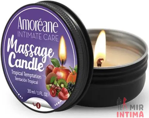 Массажная свеча Amoreane Tropical Temptation, 30 мл, тропический аромат Массажная свеча Amoreane Tropical Temptation, 30 мл, тропический аромат
